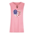thumbnail image 4 of Birdeem Women Oversize Summer Women Printed V-Neck Tank Sleeveless Tee Plus Tops, 4 of 7