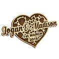 thumbnail image 2 of 10 Save The Date Wooden Magnet Custom Engraved Wooden Magnet Rustic Wedding Announcements Idea, 2 of 2