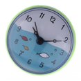 thumbnail image 4 of jifeng Bathroom Silicone Wall Suction Clock Waterproof Time Display Colorful Green A-Green, 4 of 7