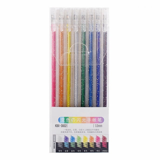 Pen 1 Multicolor Glitter Markers 8 Colors Quick Sand Gel Pen for DIY Greeting Cards Invitations Glow Ink 2ml Craft