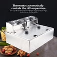 thumbnail image 3 of Machine à Friture Double, Friteuse Électrique 12 L 1,7 kW Prise US 110 V en Acier Inoxydable pour Restaurants, 3 of 8