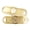 Blanc / Gravure d'Impact, variante sur MedicEngraved Bracelet d'Alerte Médicale Personnalisé en Acier Inoxydable Or Jaune - Maillon Trombone 4 mm