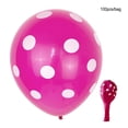thumbnail image 2 of QualitChoice 100 Pcs Ballons à Pois en Latex Légers Kit de Décorations de Ballons à Pointes Accessoires Photo Colorés pour Douche Rose Rouge/blanc à Pois, 2 of 6