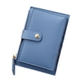 thumbnail image 2 of Gspmoly Womens Wallet Small, Women's Short Multifunctional Zipper With Multiple Card Slots Buckle Zipper Loose Change Wallet Cute Wallet Blue Free Size, 2 of 7