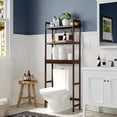 thumbnail image 1 of SONGMICS Over-The-Toilet Storage Bathroom Organizer Toilet Rack with Adjustable Shelf, Brown UBTS01BR, 1 of 6