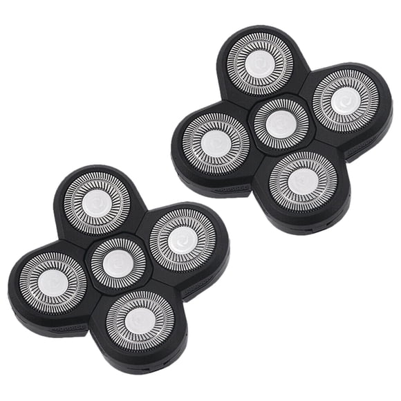 Paire de 5 Têtes de Rasoir Flottantes pour Rasage de la Tête Chauve, Tête de Rasoir 4D et Tête de Rasoir pour le Visage