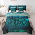 thumbnail image 1 of YST Ocean Animal Comforter Set, 7-Piece Bed In A Bag, Marine Life Theme, Polyester, Queen Size, 1 of 5
