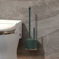 thumbnail image 1 of Disposable Toilet Brush Set with Built-In Cleaner Long Handle Wall Mounted Hygienic Sanitary Bathroom Cleaning Tool for Effortless Deep Cleaning Hzhnb | Plastic, Army Green, 1 of 8