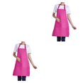thumbnail image 1 of Transemion 12pcs Woman Apron With Pockets Efficient And Stylish Cooking Companion Adjustable Half-length Adult Apron Polyester Rose Red 2Set, 1 of 6