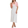 thumbnail image 2 of INSPIRE CHIC Boléro Ouvert pour Femmes Manches Courtes Froncées Cardigan Court P Rose, 2 of 6