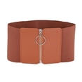 thumbnail image 1 of Maytalsory Fashionable And Practical Wide Waist Belt With Zip Statement Everywhere Excellent Elasticity Gifts Light Tan, 1 of 6