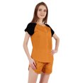 thumbnail image 3 of Inkmeso Solid 2 Pc Nightwear Set For Women Raglan Sleeves Button-Down Top & Shorts Sleepwear-33, 3 of 7