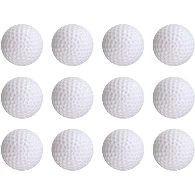 12Pcs Practice Plastic Golf Balls Cheap & Useful 42mm Practices Ball Air Flow for Airflow Outdoor Indoor Training Swing Driving Range Home Games Provides Unparalleled Tactile Feedback White