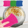 thumbnail image 2 of Multicolor Emery Cleaning Cloth for Kitchen Dishwashing Pots Pans, Flexible Material Efficient Stain Removal Rinse and Dry Quick Easy Use, 2 of 9