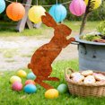 thumbnail image 2 of Rusty Rabbit Garden Stake, Iron Easter Yard Decoration, Decorative Ground Stake for Outdoor Flower Pot and Lawn Decor, 2 of 6