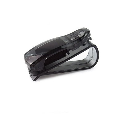 Porte-lunettes Multifonctionnel Clip de Lunettes de Soleil Pratique Support de Lunettes Pince de Rangement Double Extrémité Boucle U Carte Noir Uni