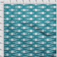 thumbnail image 4 of oneOone Polyester Spandex Dark Teal Green Fabric Asian Block Fish Sewing Craft Projects Fabric Prints By Yard 56 Inch Wide, 4 of 4