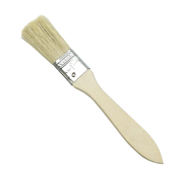 Kaireo Wooden Handle Paint Brush,Barbecue Brush,Waterproof Brush,Wooden Handle Paint Brush Heat Bbq Grill Brush with Stainless for Outdoor Use