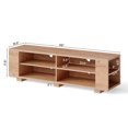 thumbnail image 4 of Costway Meuble Télé en Bois de 59 Pouces Console de Rangement Centre Multimédia avec Tablette Naturel, 4 of 9