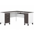 thumbnail image 1 of Bush Furniture Somerset Bureau en L de 60 Po avec Rangement, Gris Orage/blanc, 1 of 8