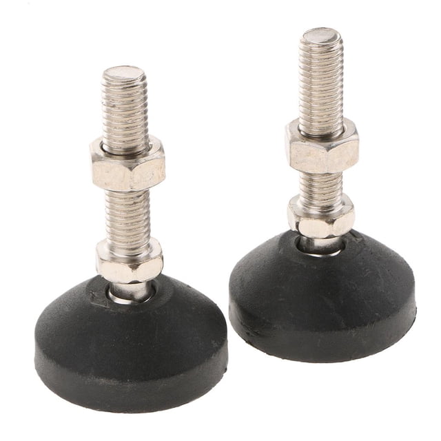 GUOOL 2pcs Adjustable M10 Furniture Leg Adjusting Screw Adjusting Screws Leveling Feet 50-M12x50mm