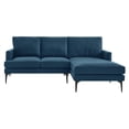 thumbnail image 5 of Modway Evermore Right-Facing Metal and Fabric Sectional Sofa in Azure Blue, 5 of 5
