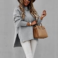 thumbnail image 4 of Aqestyerly Chandail à Manches Longues Uni pour Femme à Col Rond en Tricot, T-Shirt Doux pour Superposition par Temps Plus Frais HWRETIE, 4 of 7