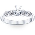 thumbnail image 1 of 1/2ct Diamond Semi Mount Engagement Ring 14K White Gold Solitaire Setting Round, 1 of 3