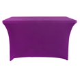 thumbnail image 2 of Spandex Table Cover For 6 Foot Rectangle Tables 6 Pack Tablecloth Elastic 6ft Folding Tablecloths For Vendor Booth Display Banquet Buffet Event Craft, 2 of 7