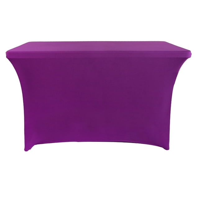 Housse de Table de Banquet Rectangulaire de 6 Pieds Élastique Mc
