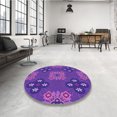 thumbnail image 4 of Ahgly Tapis Rectangulaire Lavable en Machine Intérieur Transitionnel Violet Améthyste Violet, 2 Pieds x 5 Pieds, 4 of 7