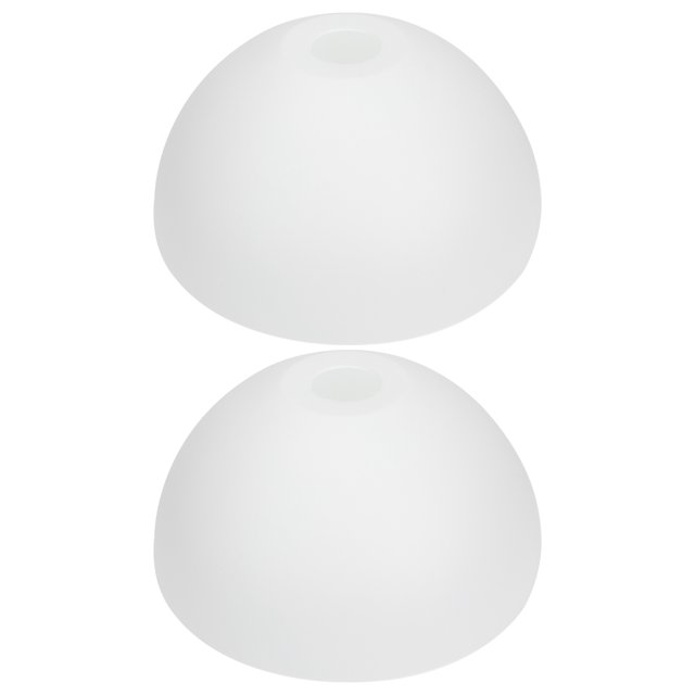Miangastore 2Pcs Mushroom Lamp Shade, featuring two dome-shaped white PE lamp shades with a smooth finish. Each shade measures approximately 25.00 x 25.00 x 12.00 cm (9.82 x 9.82 x 4.72 inches) and is designed for use with desktop lamps, table lamps, or bedside lamps. These shades provide a simple and elegant look, softening the light and enhancing the ambiance of living rooms, bedrooms, or studies. Suitable for personal homes, hotels, and other settings.