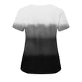 thumbnail image 3 of EQWLJWE Women's Plus Size V-Neck Short Sleeve Printed Scrub Top with Pocket, 3 of 3