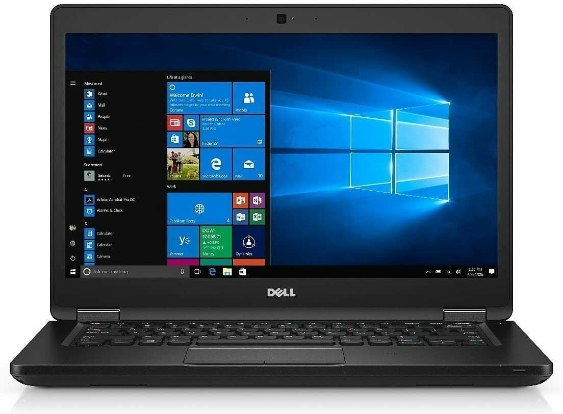 Dell Latitude 5480 14-inch Laptop (Intel Core i5-6300U, 8GB RAM, 500G SSD) Webcam Win 11 Pro with Free LIXSUNTEK® Ethernet Cable Grade A Refurbished