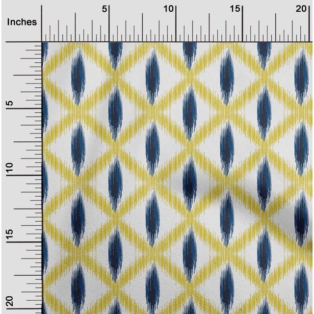 oneOone Viscose Jersey Fabric Diamond Ikat Print Fabric BTY 60 Inch Wide