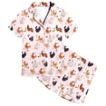 thumbnail image 1 of MIASHUI Pyjama 2 Pcs pour Filles Motif Animal Poulet à Boutons Pyjama pour Garçons, Rose Pâle, 8-9 Ans, 1 of 4