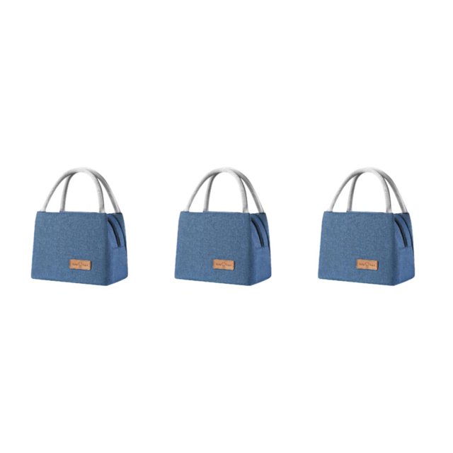 kurtrusly Polyester Versatile Insulated For Multi-Purpose Large Capacity Easy To Carry And Clean Small+Blue 3Set