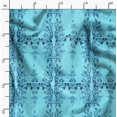 thumbnail image 2 of Soimoi Blue Poly Georgette Fabric Leaf Floral Print Fabric by Yard 52 Inch Wide, 2 of 6