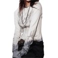 thumbnail image 3 of Fortune T-Shirts Goth pour Femmes à Manches Longues, Coupe Ajustée, Court, T-Shirts Vintage, 3 of 8