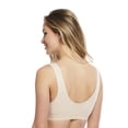 thumbnail image 4 of Carole Martin Full-Freedom Cotton Front Closure Comfort Bra - Wire Free - Stretch Cups - One Size Fits All B, C, and D Style 7276 Set of 2-Beige 40, 4 of 7