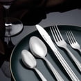 thumbnail image 3 of Bestdin 72 Pieces Silverware Set with Steak Knives, Stainless Steel Pattern Design Cutlery Set for 12, Flatware Set Mirror Polished, Tableware Set for Home Kitchen Restaurant Hotel, Dishwasher Safe, 3 of 7