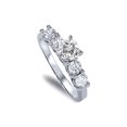 thumbnail image 3 of 1ct Diamond Engagement Ring Five Stone 14k White Gold, 3 of 4