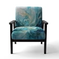 thumbnail image 4 of Designart « euphony Of » Spirales Abstraites Sarcelle Fauteuil d'Appoint Rembourré - Fauteuil Moderne pour Salon, 4 of 7