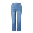thumbnail image 3 of Jeans à Jambe Grand pour Femmes à Taille Haute Élastique avec Doublure en Molleton, 3 of 5