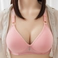 thumbnail image 2 of Plus Size Bras for Women Solid Color Sexy Breathable Adjustable Gathered Bra, 2 of 3