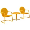thumbnail image 2 of Crosley Furniture Griffith 3 Piece Metal Patio Conversation Set in Tangerine, 2 of 6