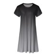 thumbnail image 4 of Fshaion Robe d'Été pour Femmes 2024 Grande Taille Décontractée Col Rond Manches Imprimé Floral avec Poche Robe Ample Longueur Genou Liquidation à Moins de 10!, 4 of 4