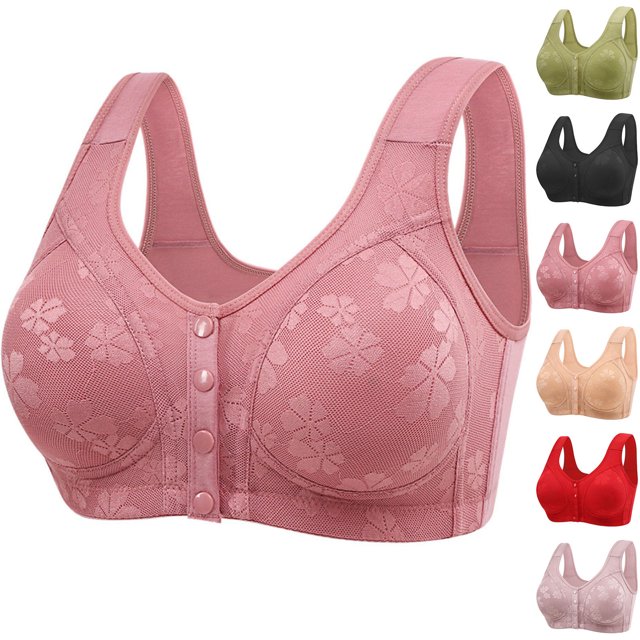 Meichang Front Closure Bras for Women Plus Size Wireless Bra Comfort Full Coverage Everyday Bralettes Breathable Supportive Bras for Large Bust