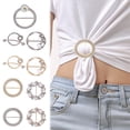 thumbnail image 4 of Meitianfacai T-Shirt Clips Clothes Corner Knotted Button Fashion Alloy Pearl Rhinestone Clip Buckle Round Shirt Silk Scarf, 4 of 7