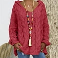 thumbnail image 1 of EGNMCR Cardigans pour Femmes, Pulls pour Femmes Mode Ample Grande Taille Couleur Capuche Manches Longues Hauts Chandail Femmes, 1 of 8
